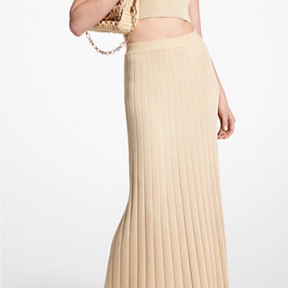TALL GALS!!! 🔥 MICHAEL MICHAEL KORS Metallic Ribbed Knit Skirt